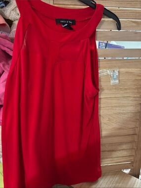 Adele & May  Red Sleeveless Top Small